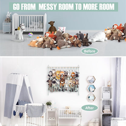 Stuffed Animal Net or Hammock Large Corner Wall Hanging for Storage Toys