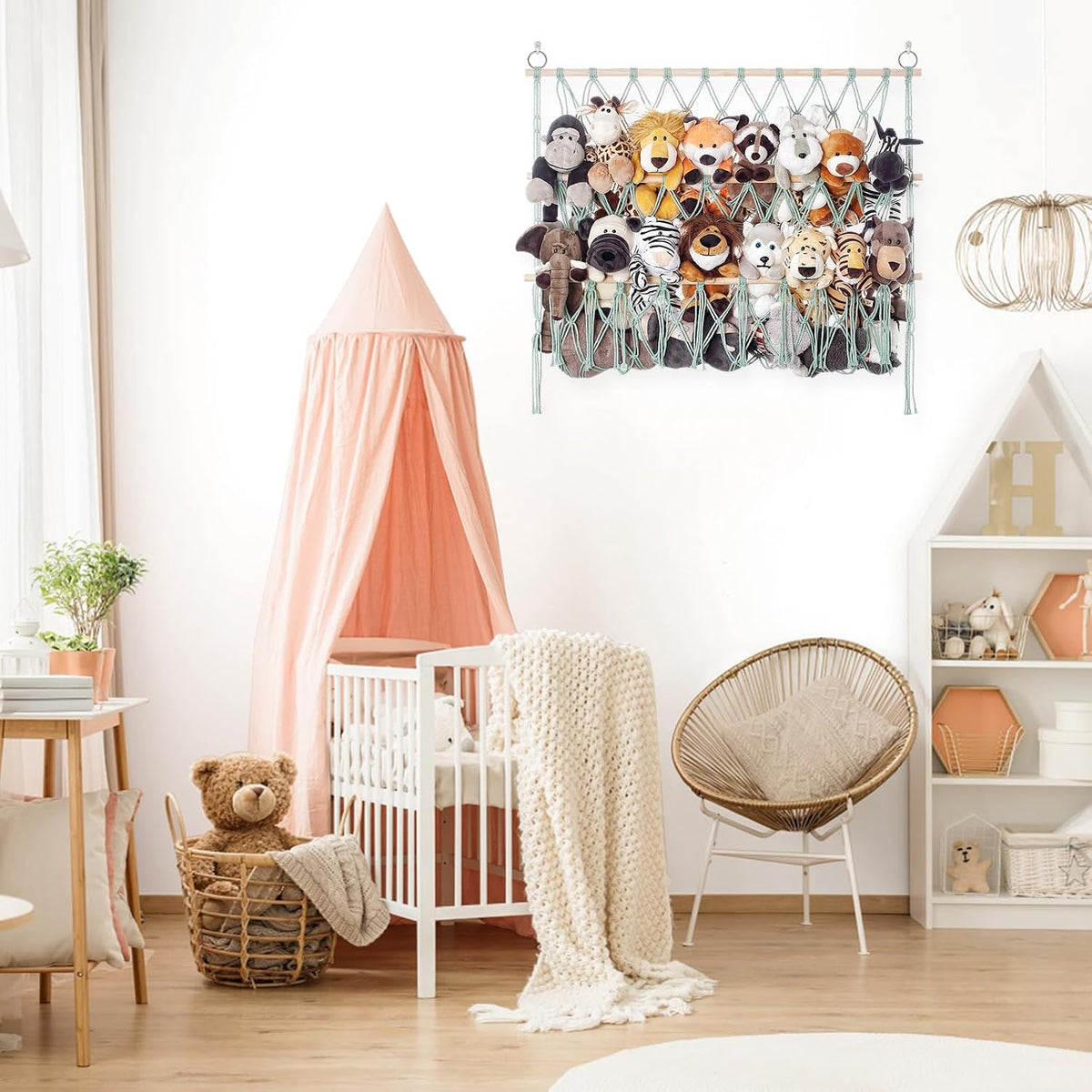 Stuffed Animal Net or Hammock Large Corner Wall Hanging for Storage Toys