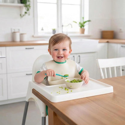 Set of 3 Silicone Baby Bibs Waterproof, Soft, Unisex, 10-72 Months