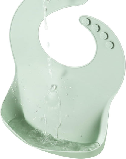 Set of 3 Silicone Baby Bibs Waterproof, Soft, Unisex, 10-72 Months