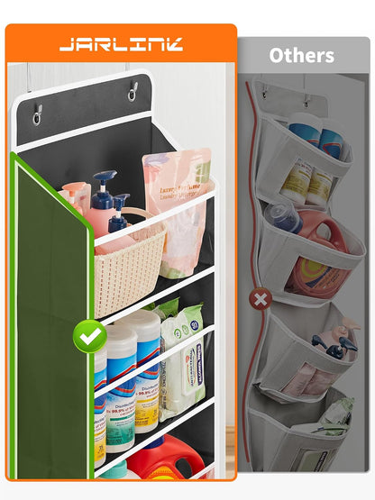 Over The Door Toy Storage Organizer w/Clear Window, Beige