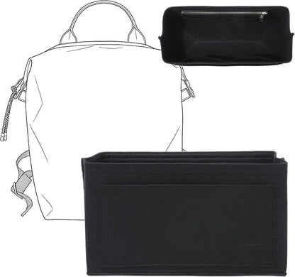 Felt Purse Organizer Insert for Longchamp Le Pliage Large, Beige