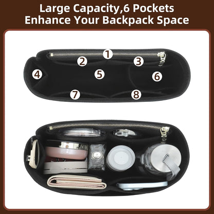 Felt Purse Organizer Insert for Longchamp Le Pliage Large, Beige