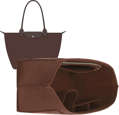 Felt Purse Organizer Insert for Longchamp Le Pliage Large, Beige