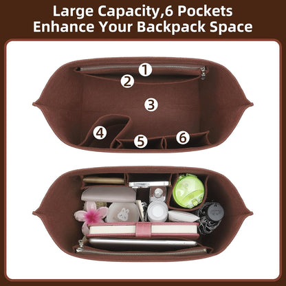 Felt Purse Organizer Insert for Longchamp Le Pliage Large, Beige