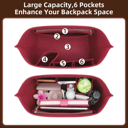 Felt Purse Organizer Insert for Longchamp Le Pliage Large, Beige