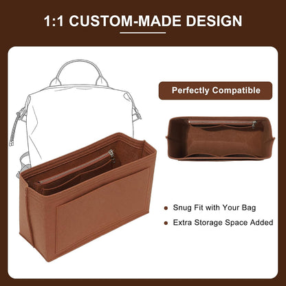 Felt Purse Organizer Insert for Longchamp Le Pliage Large, Beige