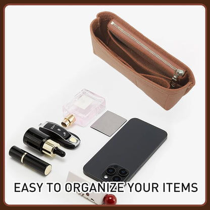 Felt Purse Organizer Insert for Longchamp Le Pliage Large, Beige