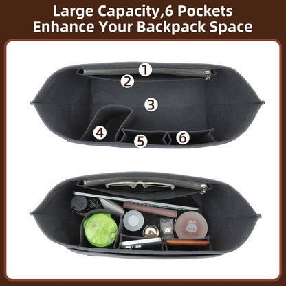 Felt Purse Organizer Insert for Longchamp Le Pliage Large, Beige