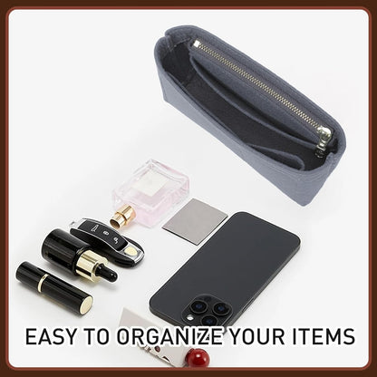 Felt Purse Organizer Insert for Longchamp Le Pliage Large, Beige