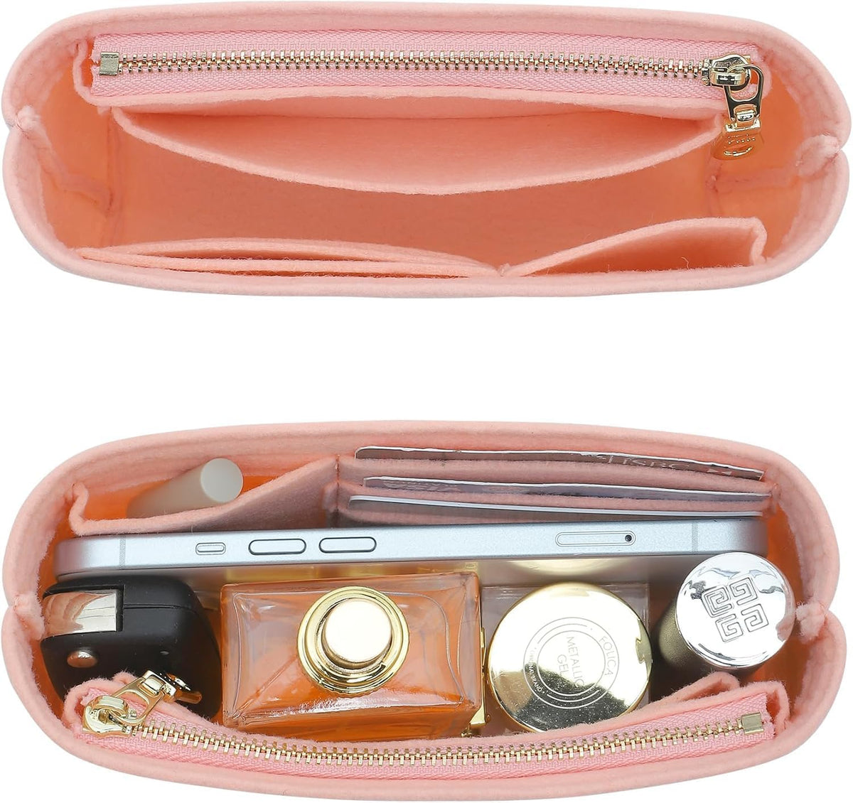 Felt Purse Organizer Insert for Longchamp Le Pliage Large, Beige