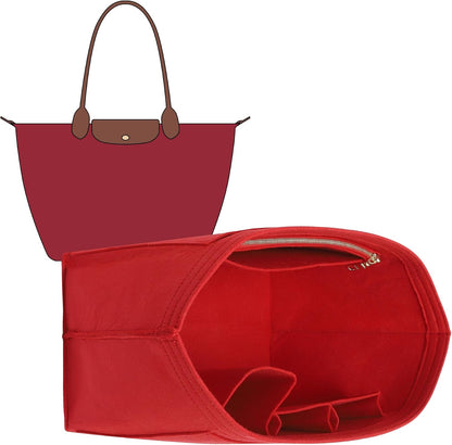 Felt Purse Organizer Insert for Longchamp Le Pliage Large, Beige