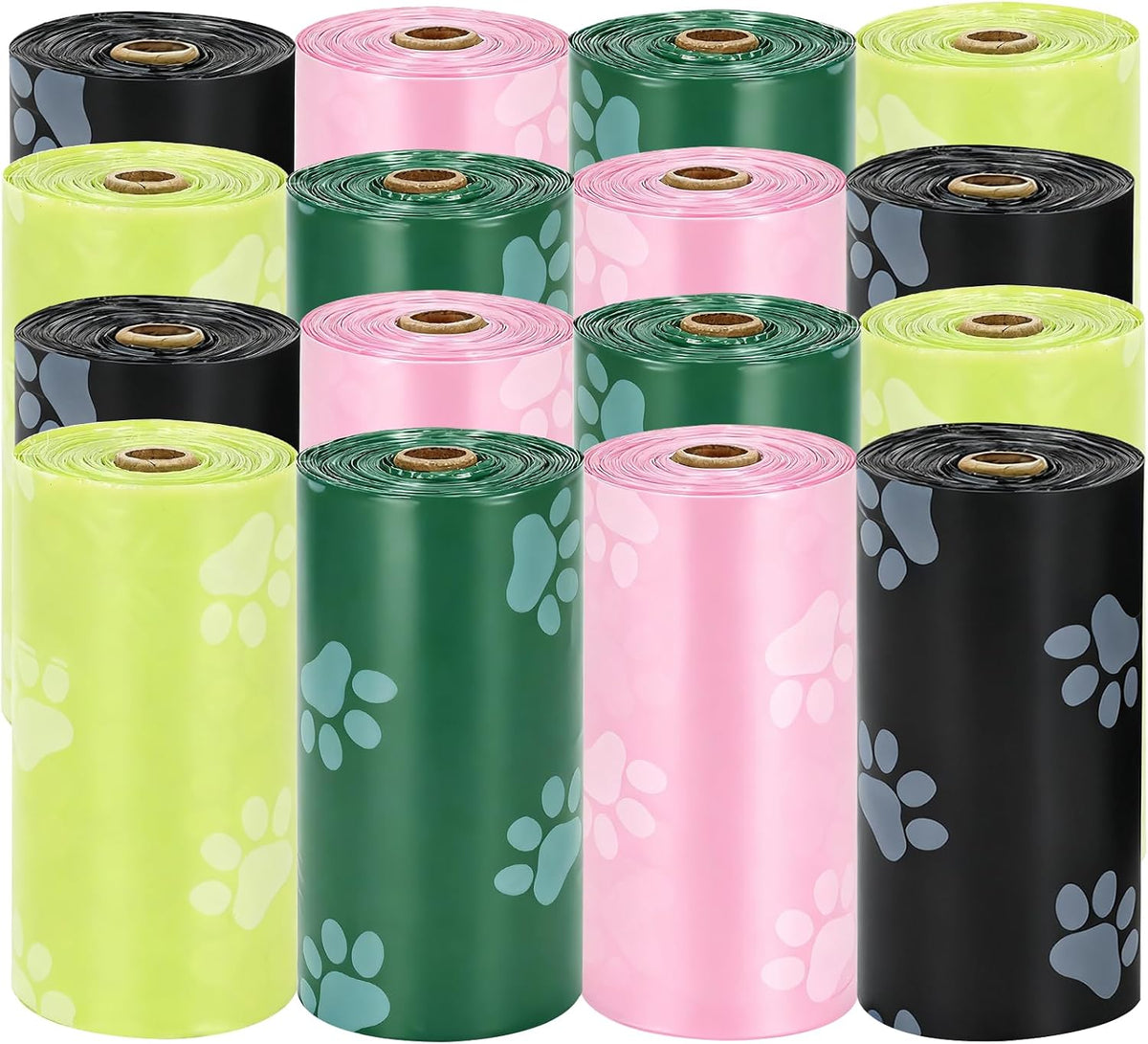 120Pcs Thick Dog Poop Bags Rolls, Leak-Proof Poop Bags for Dog and Cats Litter, 9x13 Inch Scented Pet Waste Bag for Small - Large Dogs Walking, Fits Most Doggie Bag Holder for Leash