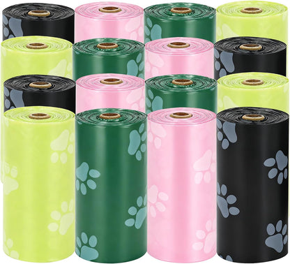 120Pcs Thick Dog Poop Bags Rolls, Leak-Proof Poop Bags for Dog and Cats Litter, 9x13 Inch Scented Pet Waste Bag for Small - Large Dogs Walking, Fits Most Doggie Bag Holder for Leash