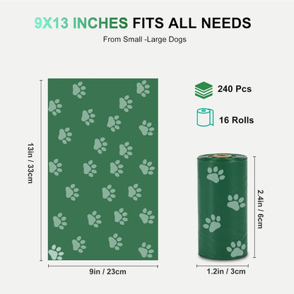 120Pcs Thick Dog Poop Bags Rolls, Leak-Proof Poop Bags for Dog and Cats Litter, 9x13 Inch Scented Pet Waste Bag for Small - Large Dogs Walking, Fits Most Doggie Bag Holder for Leash