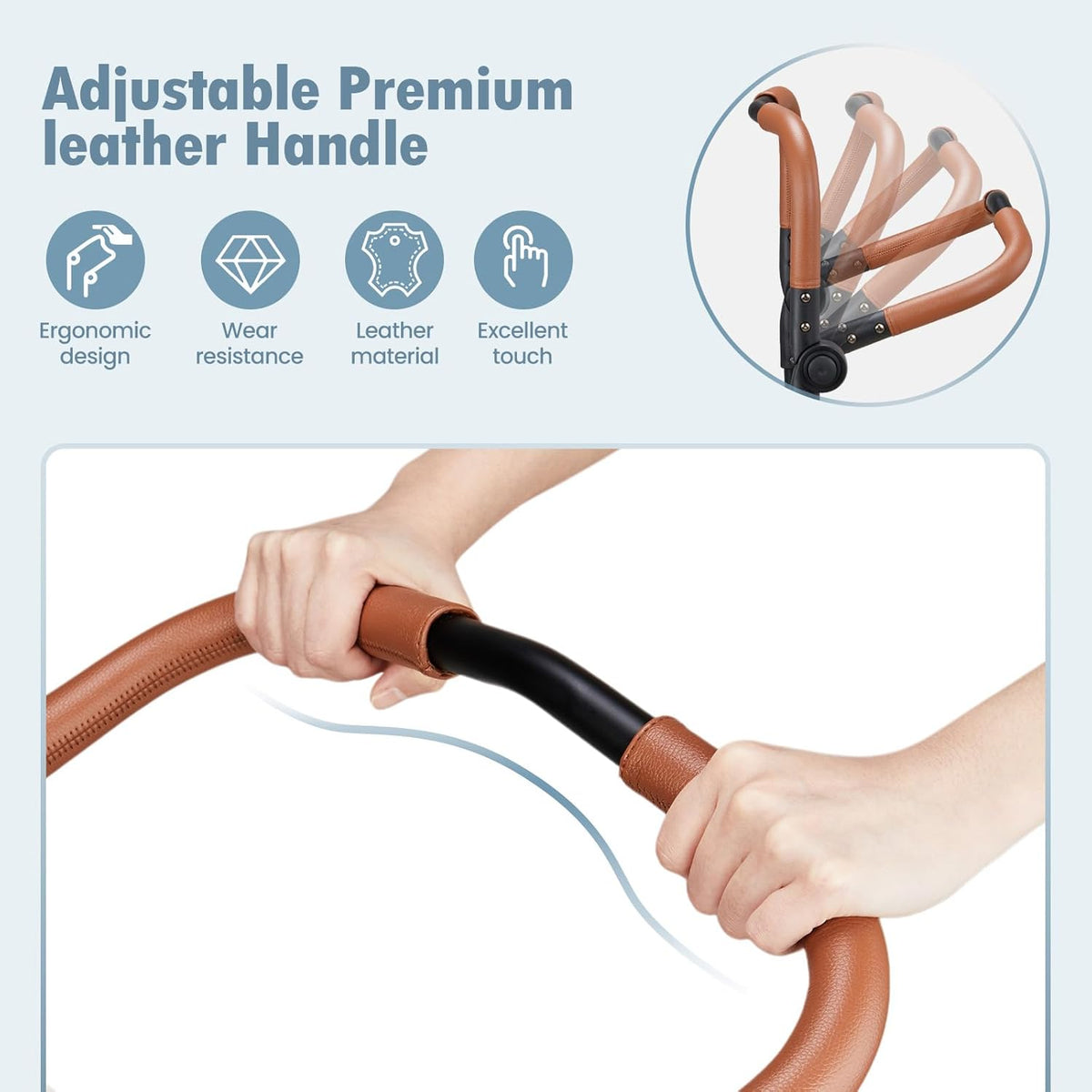 Wagon Stroller for 2 Kids, High Seat & 5 Point Harness, Foldable All-Terrain Wagon for Toddler with Canopy, Parent Organizer, Shoulder Bag, Adjustable Handlebar, Ultimate Double (Black)