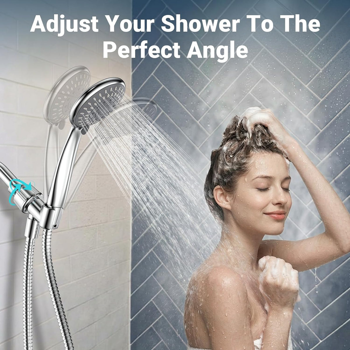 Handheld ShowerHead with High Pressure, Low Pressure Optimized Flow