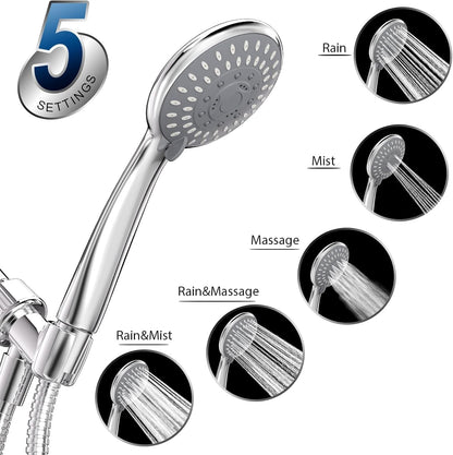 Handheld ShowerHead with High Pressure, Low Pressure Optimized Flow