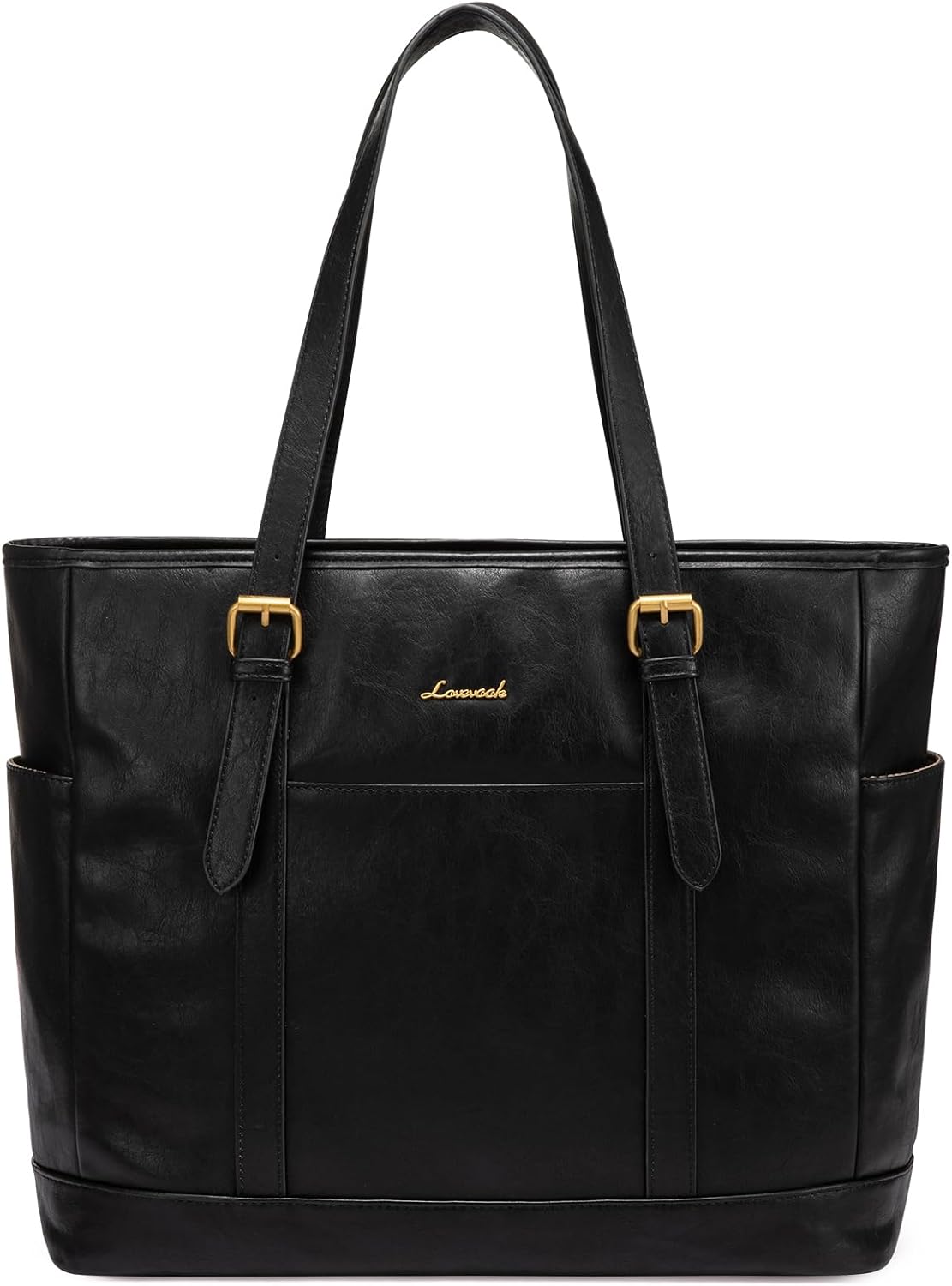 Laptop Tote Bag for Women,Leather Work Computer Briefcase Bag | Large Cup Holder,15.6 Inch Work Tote,Professional Briefcase,Teacher Commuter Shoulder Bag,Office,Travel,Gift