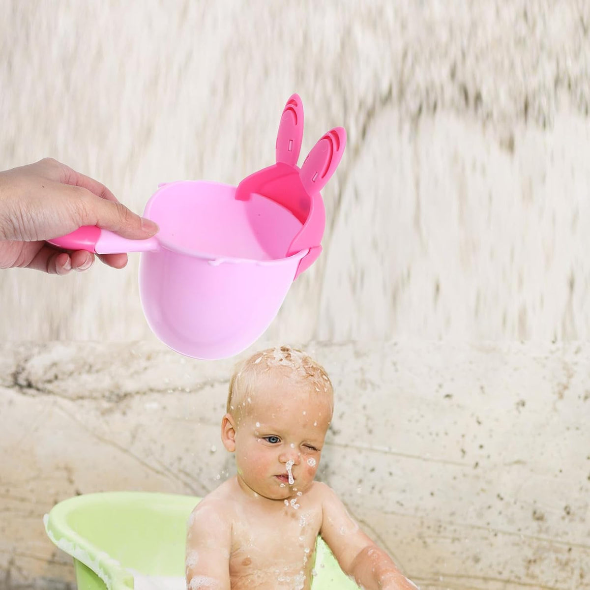 Rinse Cup Set 2pcs Plastic Shampoo Rinser Cups for Hair Washing, Lightweight Bath Water Pourer Suitable and Infants