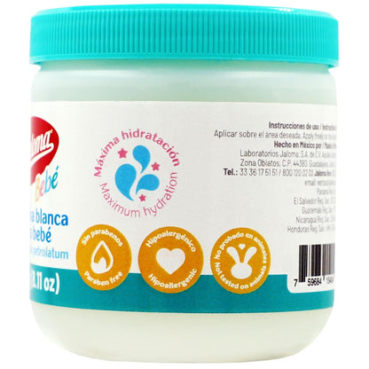 Baby White Petrolatum, Prevents Diaper Rash, Softens Baby Skin, Pack of 1, 8.11 Oz Jar