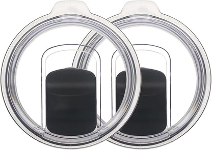 20 oz Tumbler Lid 2 Pack Replacement Lids Compatible for YETI 20 oz Tumbler | 10/24 oz Mug and 10 oz Lowball, Travel Spill Proof Cup Lids Covers with Magnetic Slider Switch, BPA Free