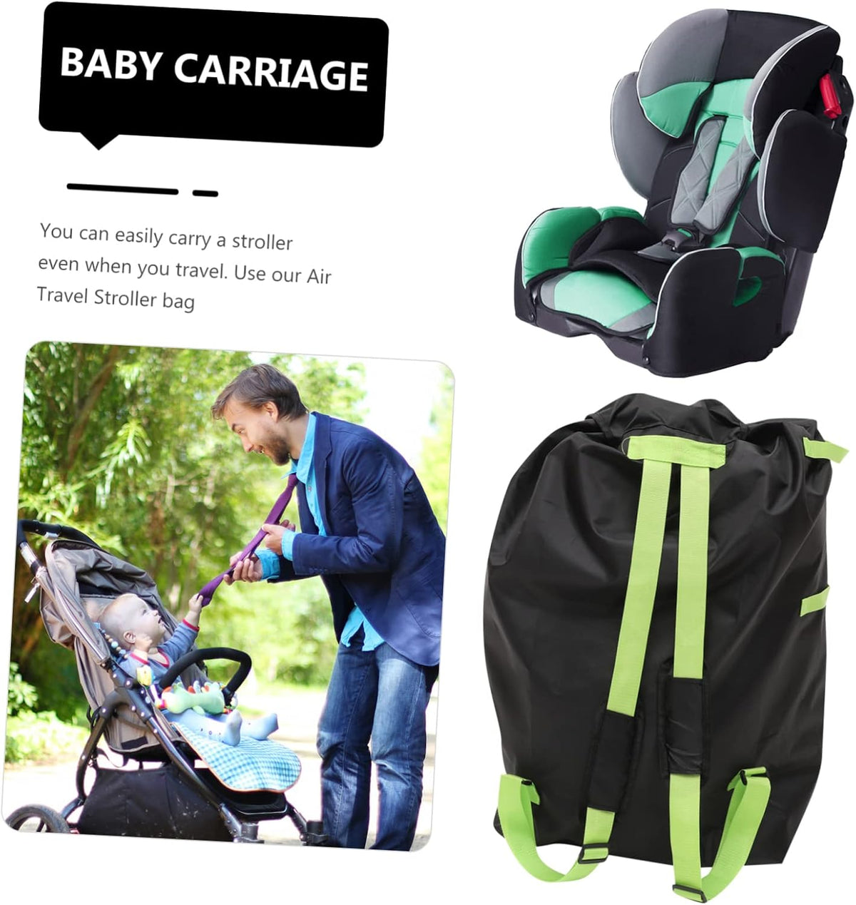 Stroller Storage Bag for Airplane Travel Durable Umbrella Stroller Bag with Shoulder Straps Convenient Carry for Stroller for Gate Check