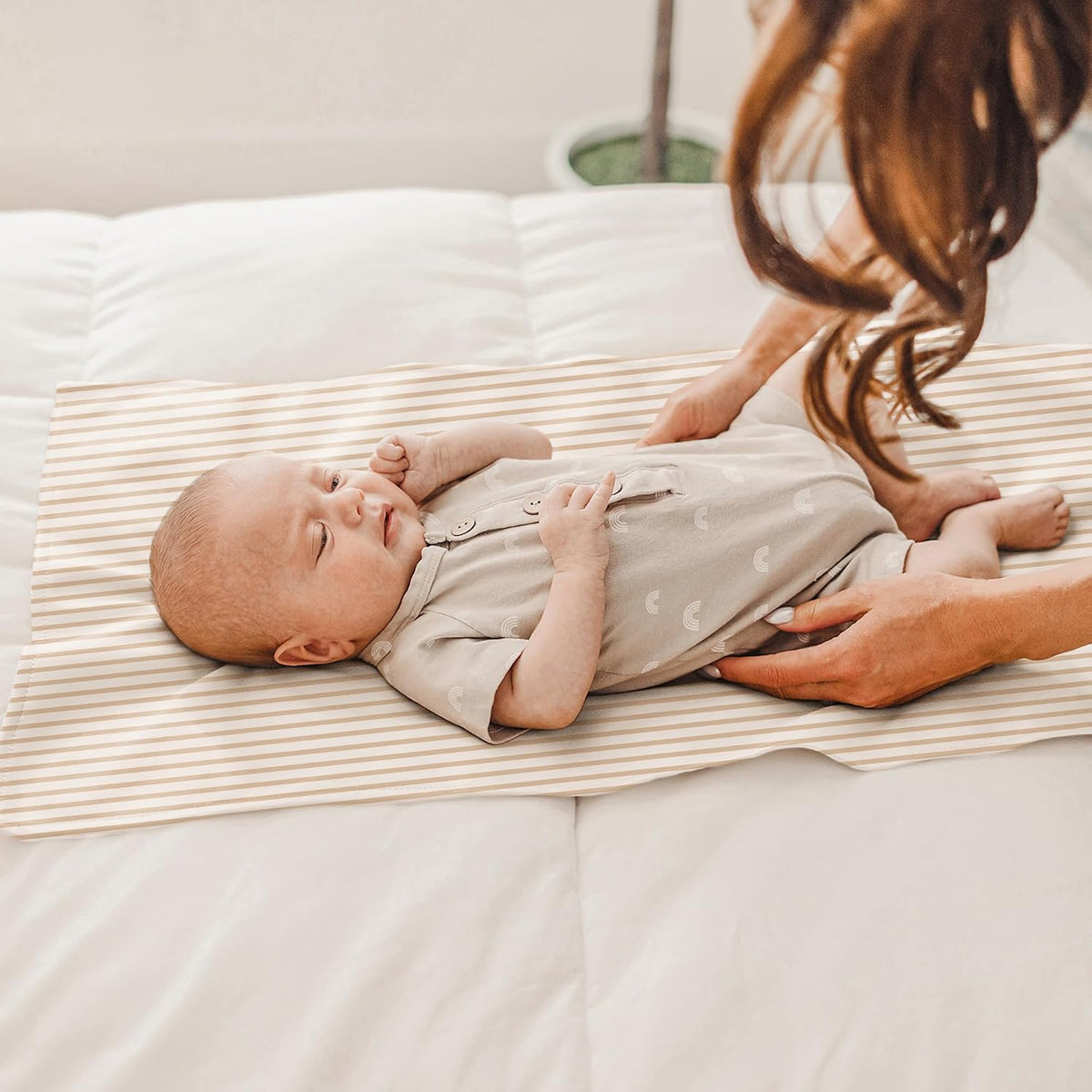 Faux Leather Baby Changing Mat 2 Pack, Oval, 30"x17"