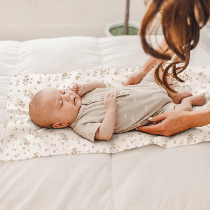 Faux Leather Baby Changing Mat 2 Pack, Oval, 30"x17"
