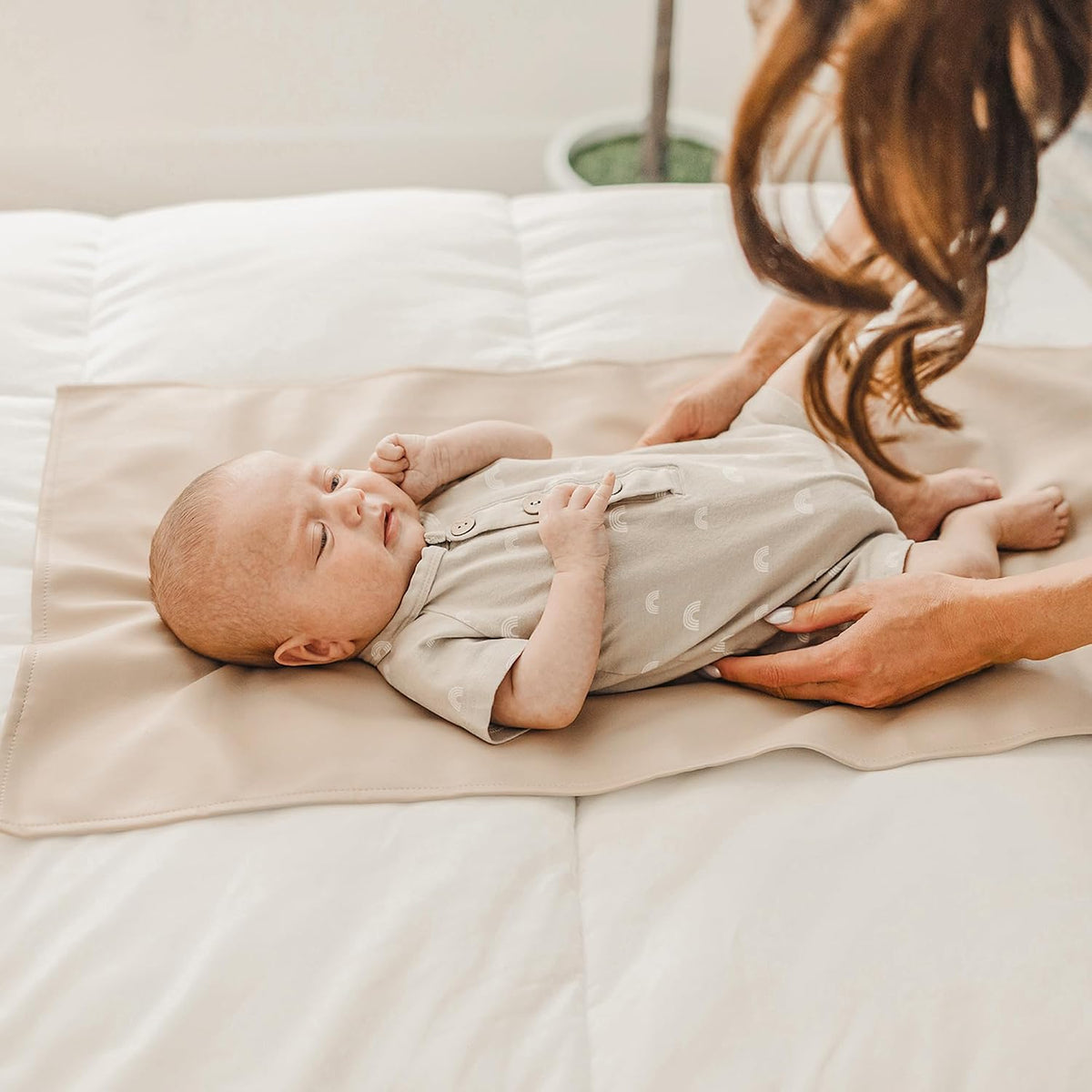 Faux Leather Baby Changing Mat 2 Pack, Oval, 30"x17"