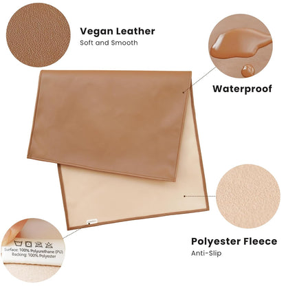 Faux Leather Baby Changing Mat 2 Pack, Oval, 30"x17"