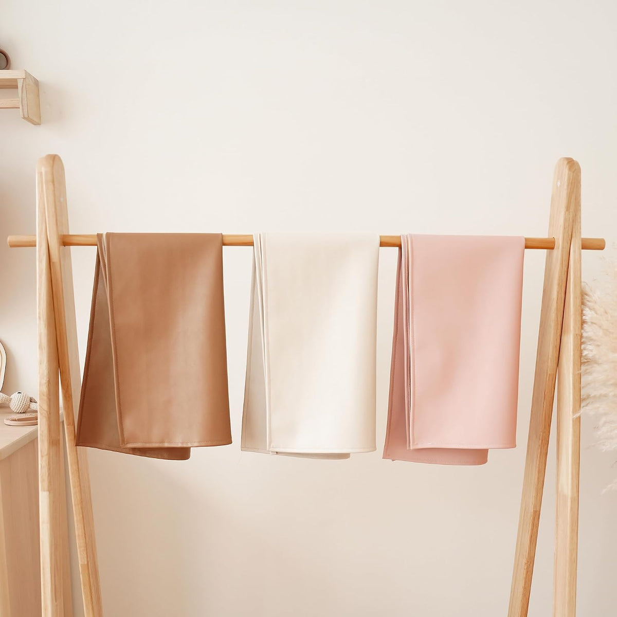 Faux Leather Baby Changing Mat 2 Pack, Oval, 30"x17"