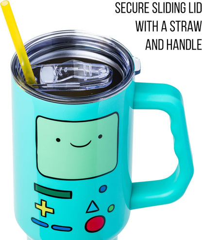 Lilo and Stitch Wink Face, Stainless Steel Tumbler, 40oz | Make Some Waves, Rhinestone, Disney, Double Walled, Includes Handle and Straw, Fits in Cup Holder, 1.18 Liters - Colors A