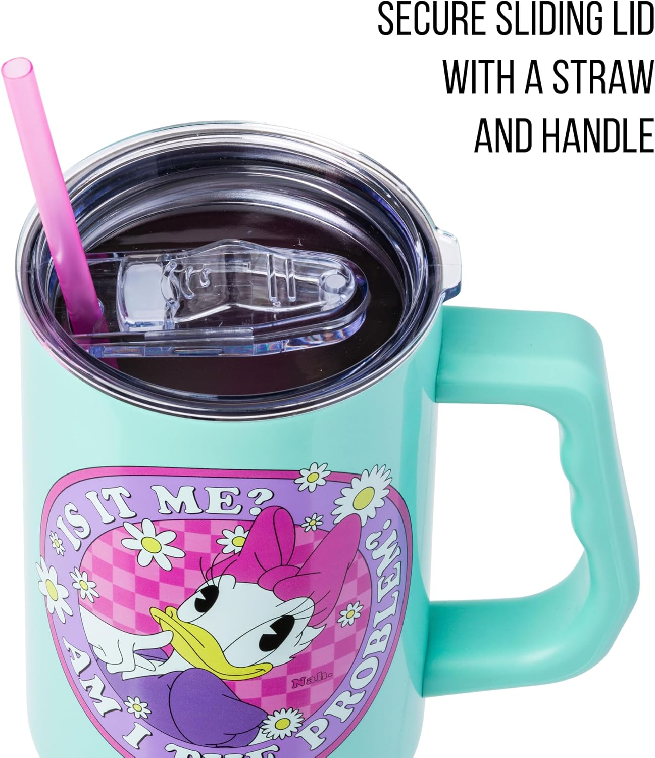 Lilo and Stitch Wink Face, Stainless Steel Tumbler, 40oz | Make Some Waves, Rhinestone, Disney, Double Walled, Includes Handle and Straw, Fits in Cup Holder, 1.18 Liters - Colors A