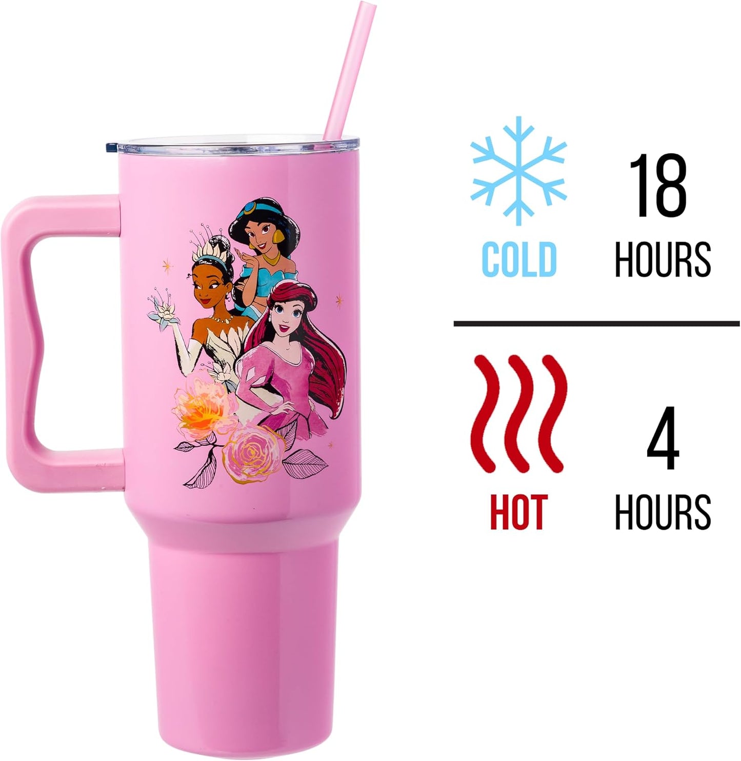 Lilo and Stitch Wink Face, Stainless Steel Tumbler, 40oz | Make Some Waves, Rhinestone, Disney, Double Walled, Includes Handle and Straw, Fits in Cup Holder, 1.18 Liters - Colors A