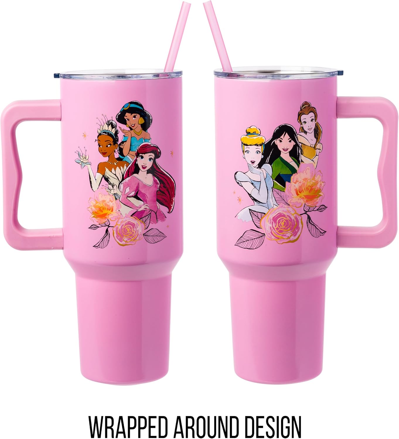 Lilo and Stitch Wink Face, Stainless Steel Tumbler, 40oz | Make Some Waves, Rhinestone, Disney, Double Walled, Includes Handle and Straw, Fits in Cup Holder, 1.18 Liters - Colors A