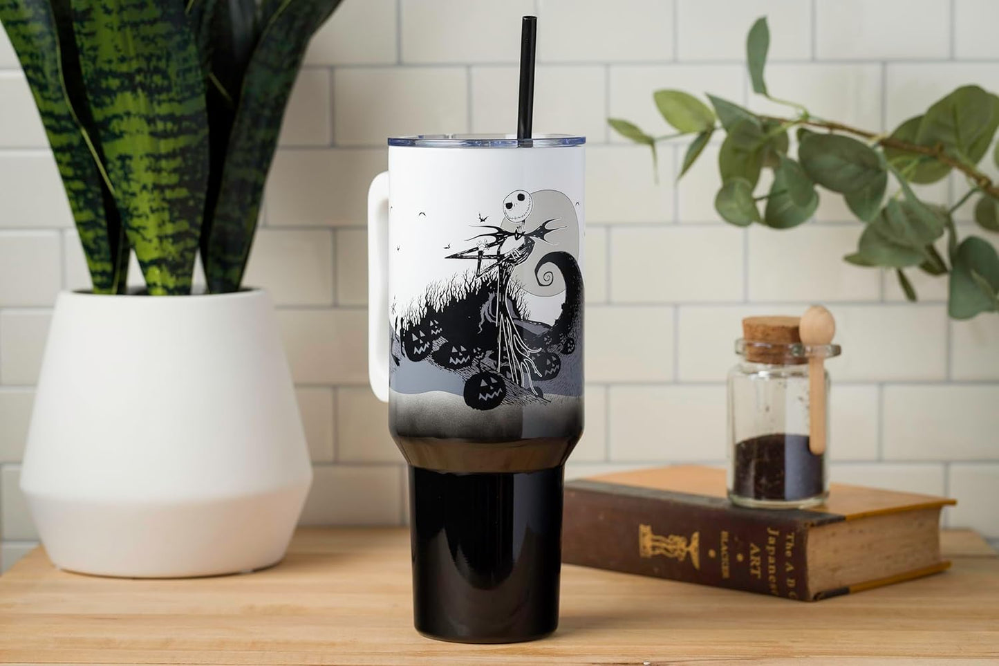 Lilo and Stitch Wink Face, Stainless Steel Tumbler, 40oz | Make Some Waves, Rhinestone, Disney, Double Walled, Includes Handle and Straw, Fits in Cup Holder, 1.18 Liters - Colors A