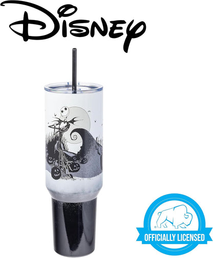 Lilo and Stitch Wink Face, Stainless Steel Tumbler, 40oz | Make Some Waves, Rhinestone, Disney, Double Walled, Includes Handle and Straw, Fits in Cup Holder, 1.18 Liters - Colors A
