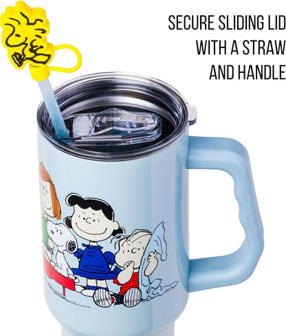 Lilo and Stitch Wink Face, Stainless Steel Tumbler, 40oz | Make Some Waves, Rhinestone, Disney, Double Walled, Includes Handle and Straw, Fits in Cup Holder, 1.18 Liters - Colors A