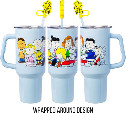 Lilo and Stitch Wink Face, Stainless Steel Tumbler, 40oz | Make Some Waves, Rhinestone, Disney, Double Walled, Includes Handle and Straw, Fits in Cup Holder, 1.18 Liters - Colors A