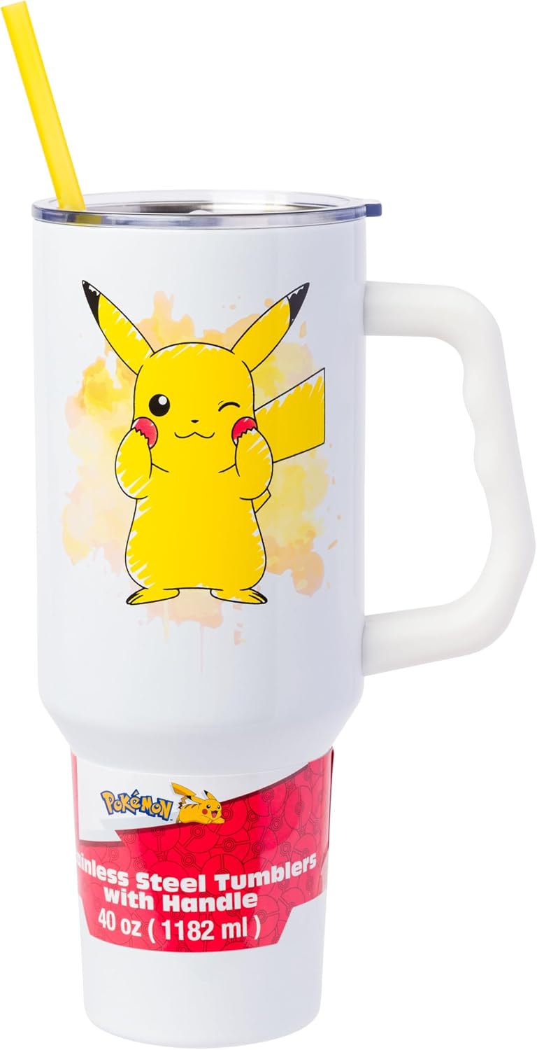 Lilo and Stitch Wink Face, Stainless Steel Tumbler, 40oz | Make Some Waves, Rhinestone, Disney, Double Walled, Includes Handle and Straw, Fits in Cup Holder, 1.18 Liters - Colors A