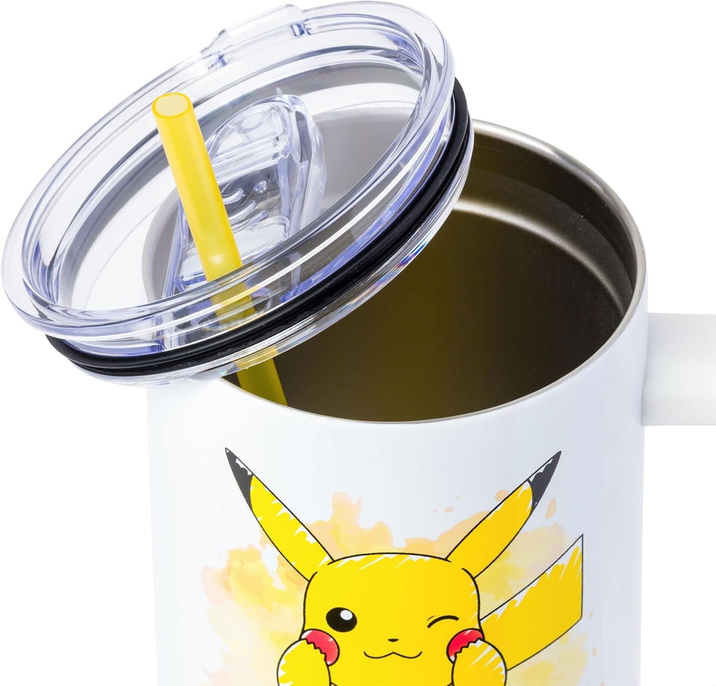 Lilo and Stitch Wink Face, Stainless Steel Tumbler, 40oz | Make Some Waves, Rhinestone, Disney, Double Walled, Includes Handle and Straw, Fits in Cup Holder, 1.18 Liters - Colors A