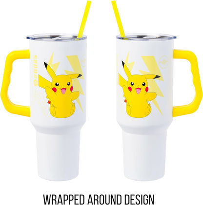 Lilo and Stitch Wink Face, Stainless Steel Tumbler, 40oz | Make Some Waves, Rhinestone, Disney, Double Walled, Includes Handle and Straw, Fits in Cup Holder, 1.18 Liters - Colors A