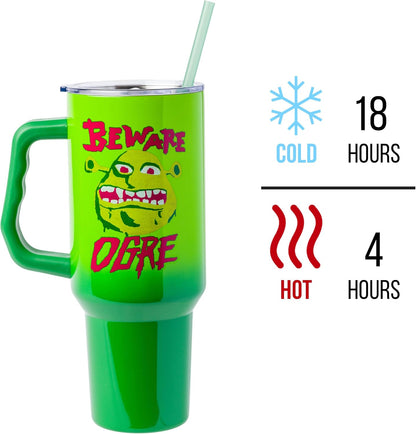 Lilo and Stitch Wink Face, Stainless Steel Tumbler, 40oz | Make Some Waves, Rhinestone, Disney, Double Walled, Includes Handle and Straw, Fits in Cup Holder, 1.18 Liters - Colors A