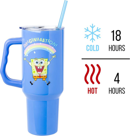 Lilo and Stitch Wink Face, Stainless Steel Tumbler, 40oz | Make Some Waves, Rhinestone, Disney, Double Walled, Includes Handle and Straw, Fits in Cup Holder, 1.18 Liters - Colors A