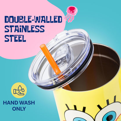 Lilo and Stitch Wink Face, Stainless Steel Tumbler, 40oz | Make Some Waves, Rhinestone, Disney, Double Walled, Includes Handle and Straw, Fits in Cup Holder, 1.18 Liters - Colors A