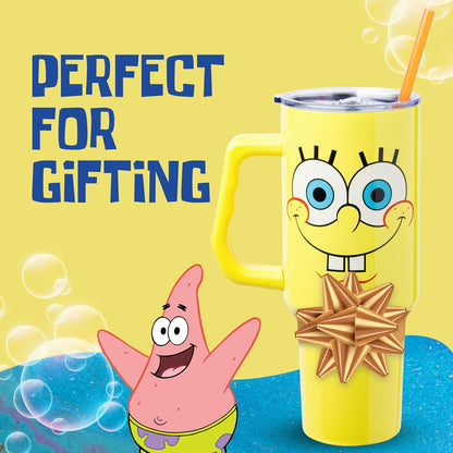 Lilo and Stitch Wink Face, Stainless Steel Tumbler, 40oz | Make Some Waves, Rhinestone, Disney, Double Walled, Includes Handle and Straw, Fits in Cup Holder, 1.18 Liters - Colors A