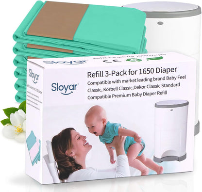 3 Pack Diaper Pail Refills for Dekor Classic