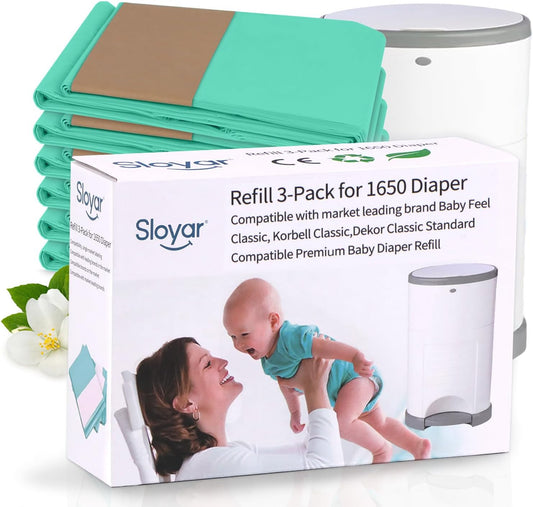 3 Pack Diaper Pail Refills for Dekor Classic