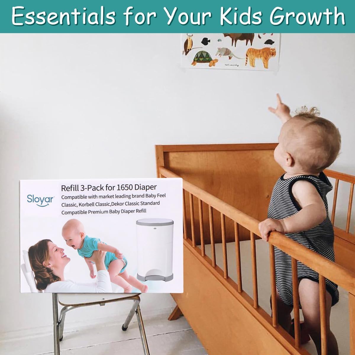 3 Pack Diaper Pail Refills for Dekor Classic